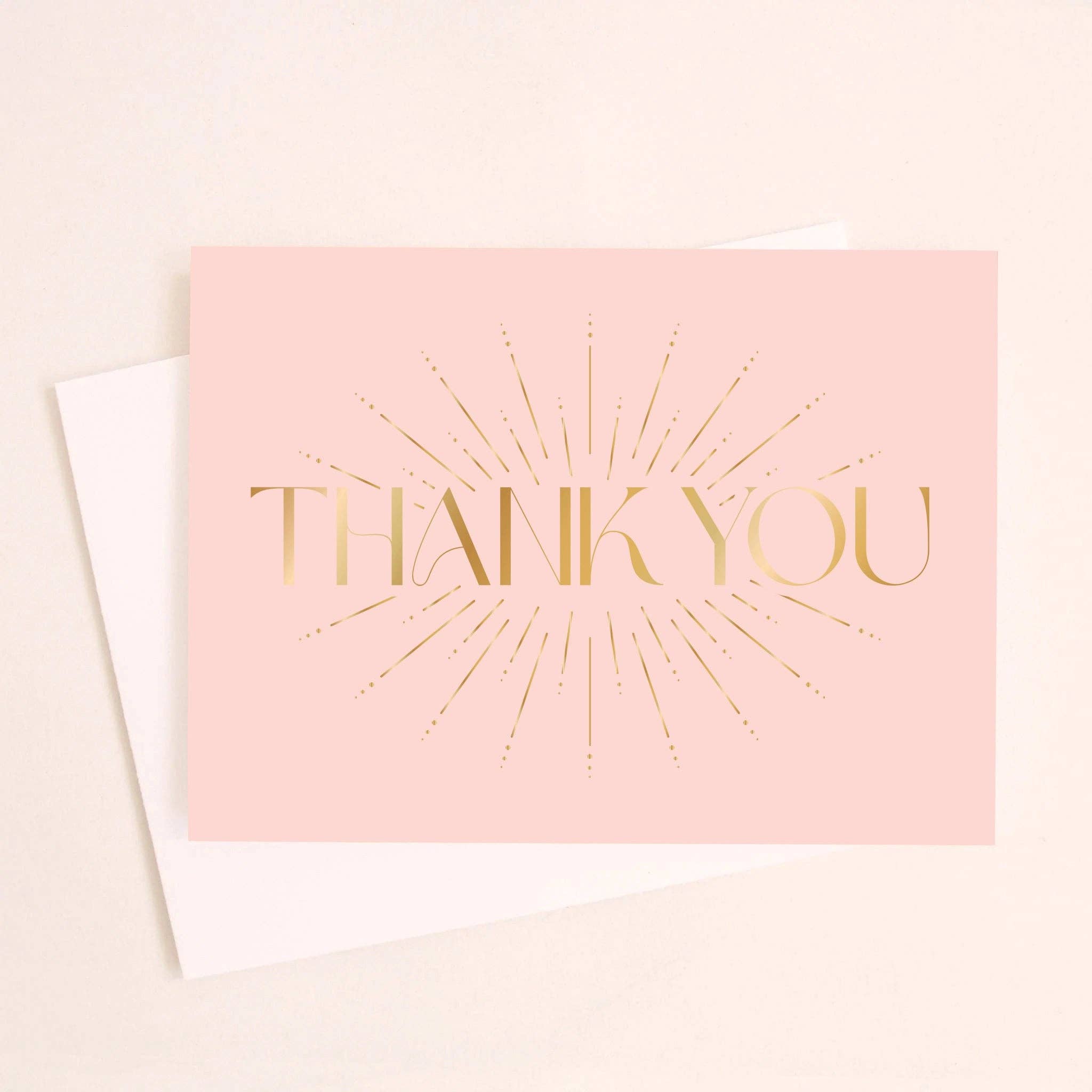 Thank You Starburst Card | Gold Foil