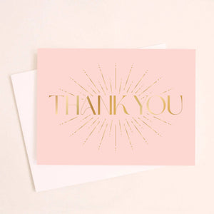 Thank You Starburst Card | Gold Foil