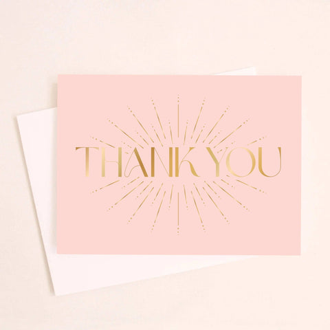 Thank You Starburst Card | Gold Foil