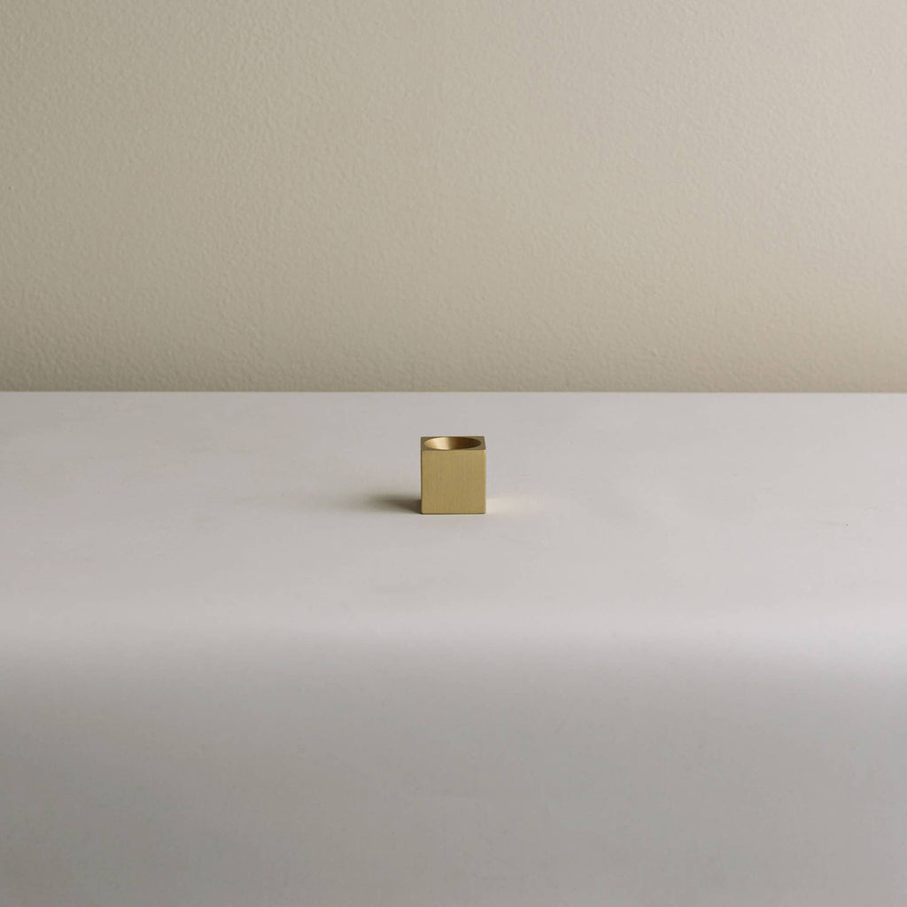 Cedar and Myrrh Cubic Brass Incense Holder