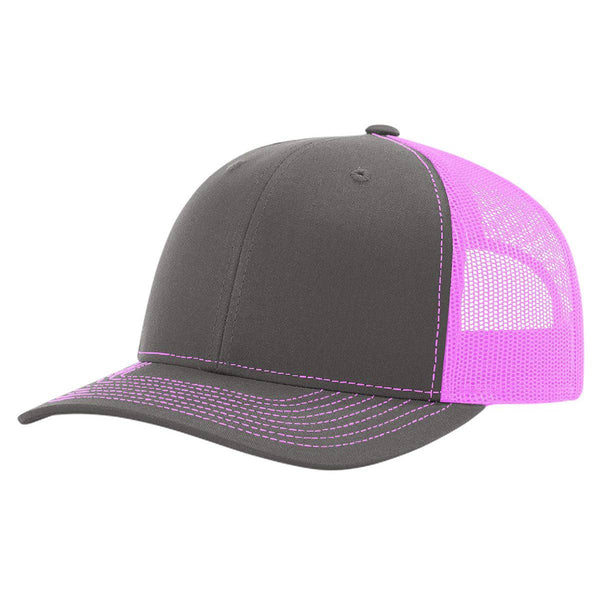Richardson 112 Classic Premium Trucker Hat, Snapback Cap: Brown/Khaki