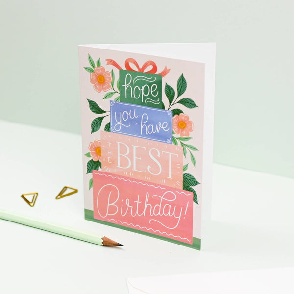 Presents Birthday Card | Female Birthday Card | Pastel