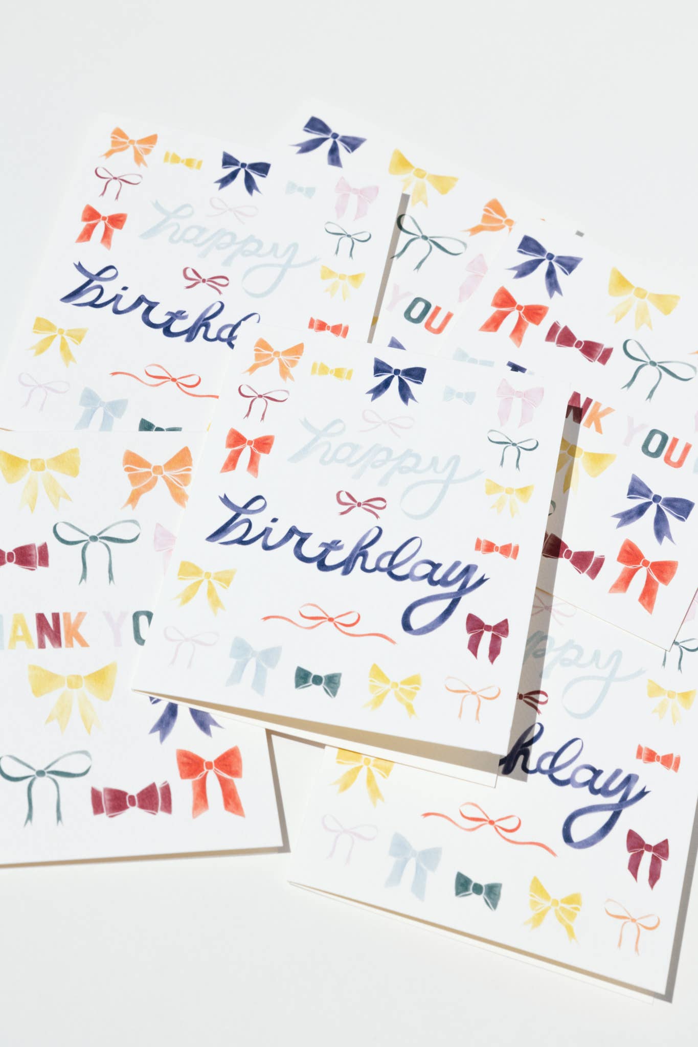Rainbow Bows Birthday Card