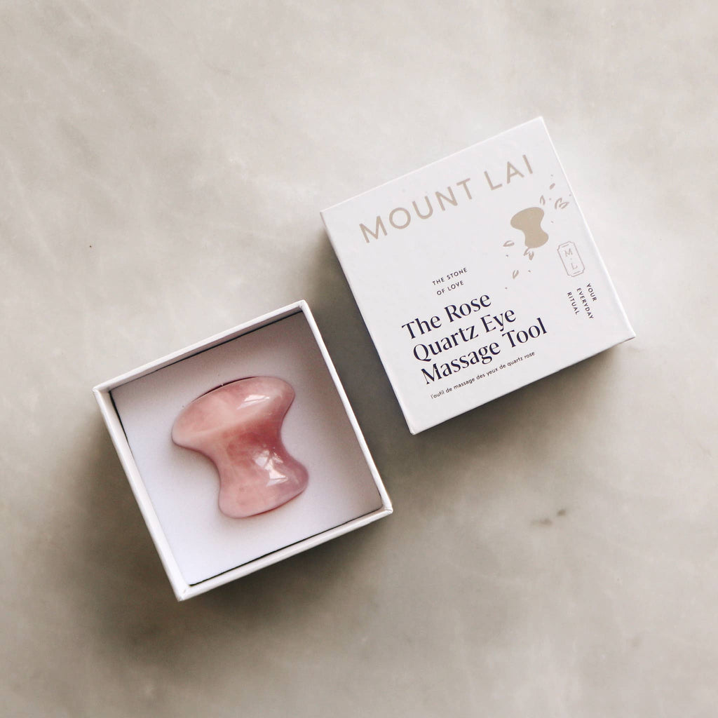 The De-Puffing Rose Quartz Eye Massage Tool
