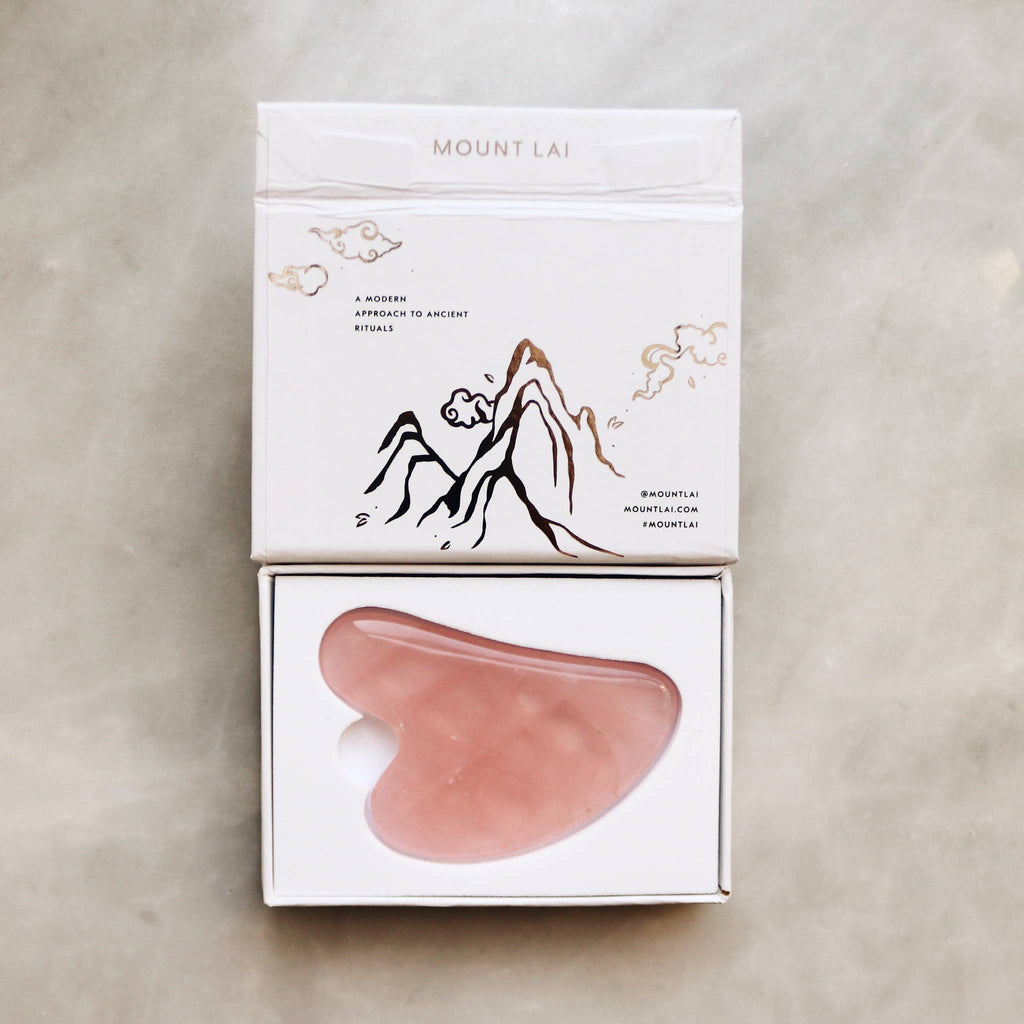 The Rose Quartz Gua Sha Facial Lifting Tool