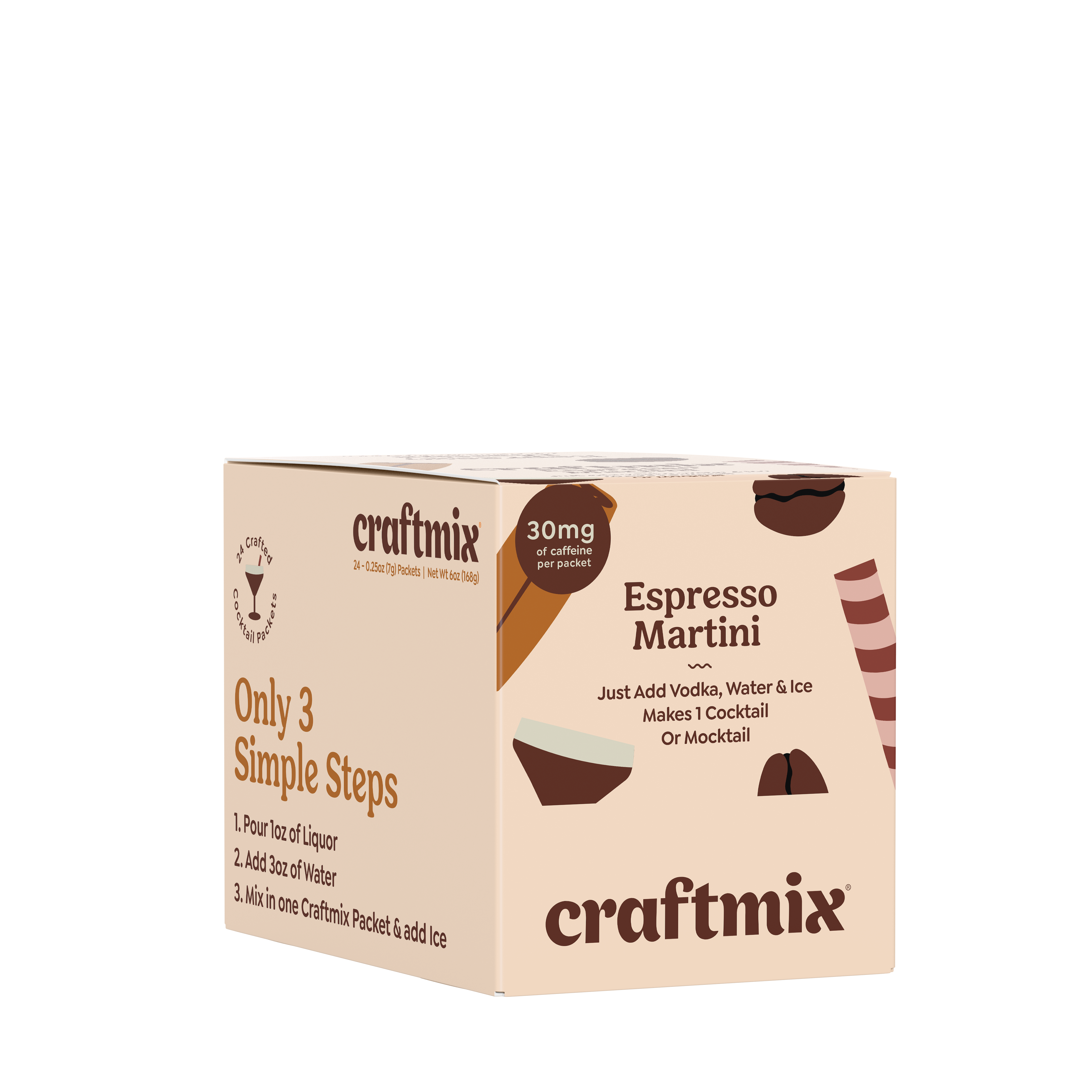 Espresso Martini Cocktail / Mocktail Mixer - 24ct Caddy
