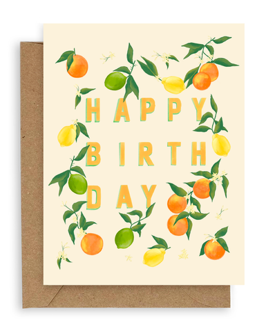 Citrus Birthday Card: Single