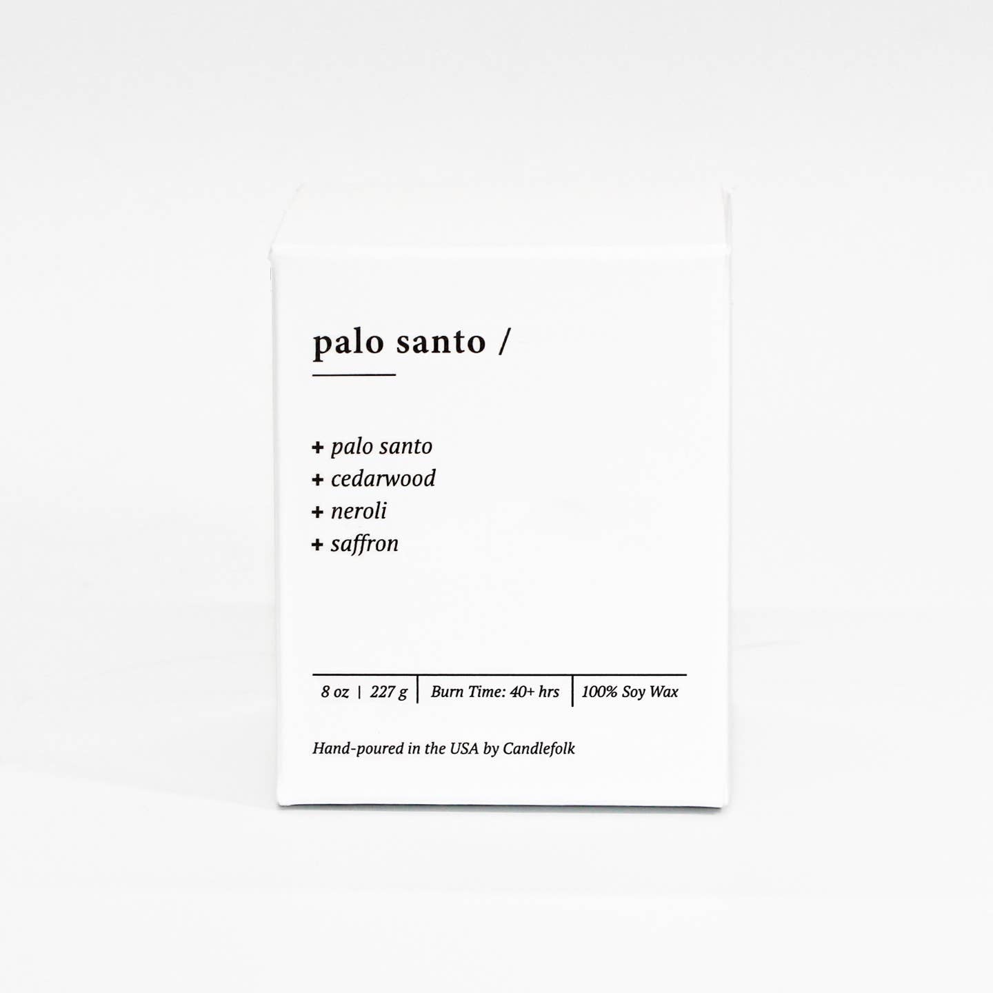 Palo Santo -  8 oz Soy Candle: 8 oz