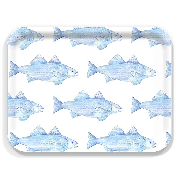 New England Tray Collection by Sara Fitz: Check Red
