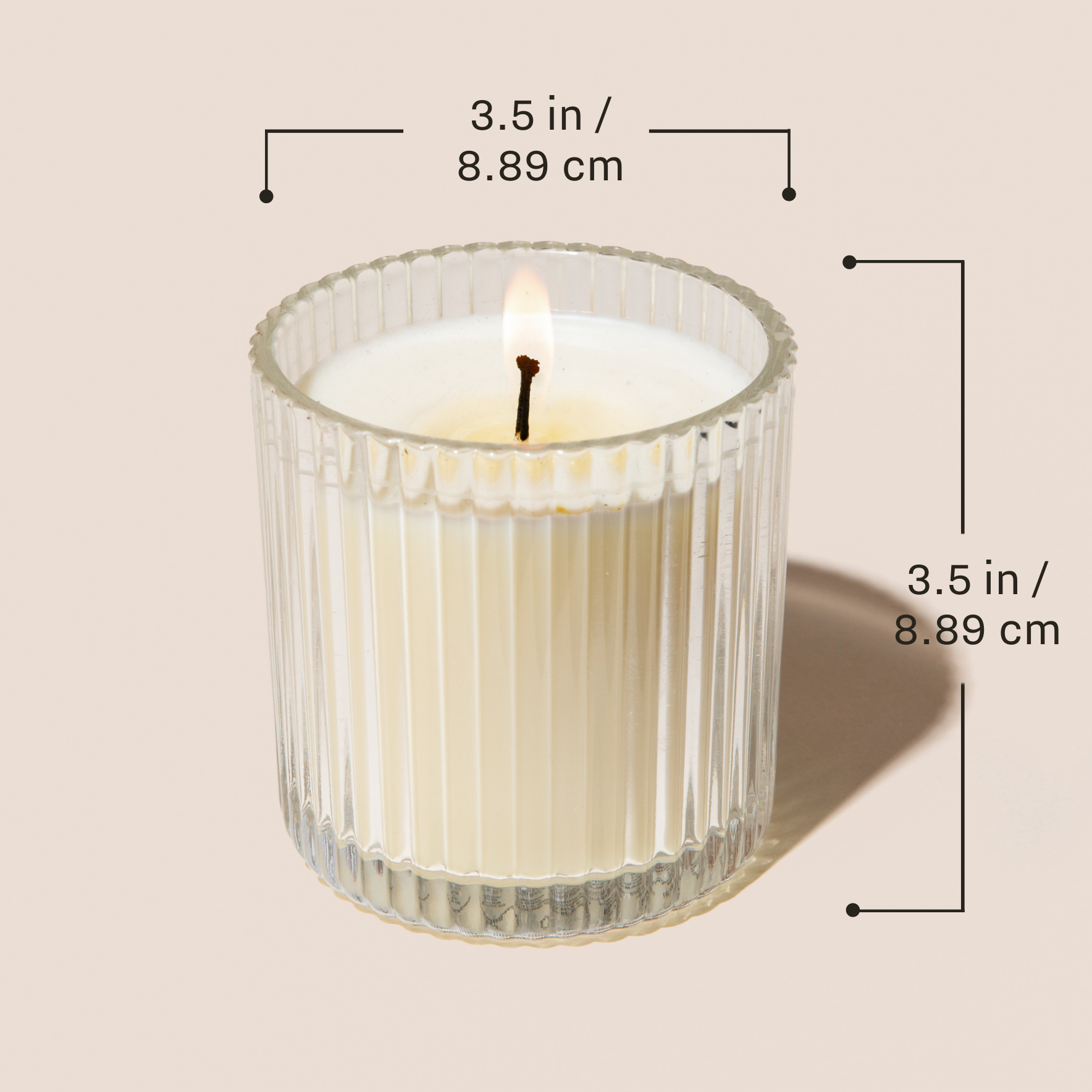 Palo Santo Patchouli 11oz Soy Candle Fluted Ribbed Jar