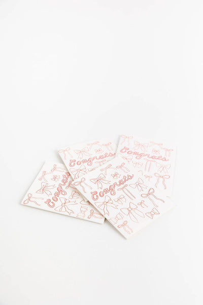 Bow Outline Congrats Card