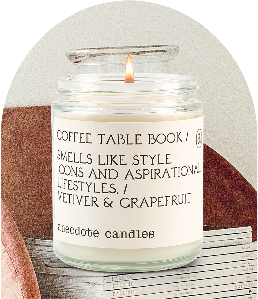 Coffee Table Book (Vetiver & Grapefruit) Candle: 7.8 oz Glass Jar