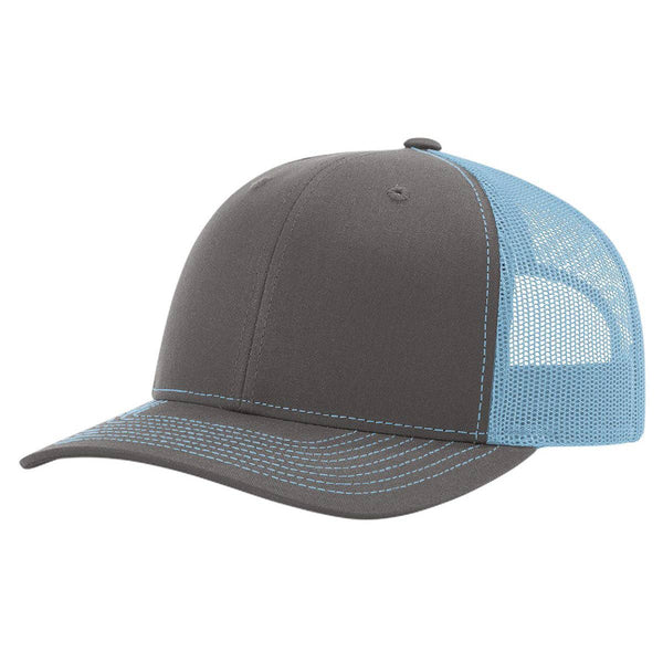 Richardson 112 Classic Premium Trucker Hat, Snapback Cap: Biscuit/True Blue