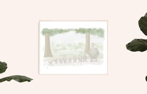 Make Way For Ducklings Print: 8 x 10