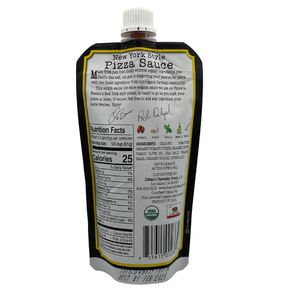 Organic New York Style Pizza Sauce 8oz, 8 units (64 oz)