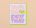 Bubble Thank You Letterpress Greeting Card: Single Card