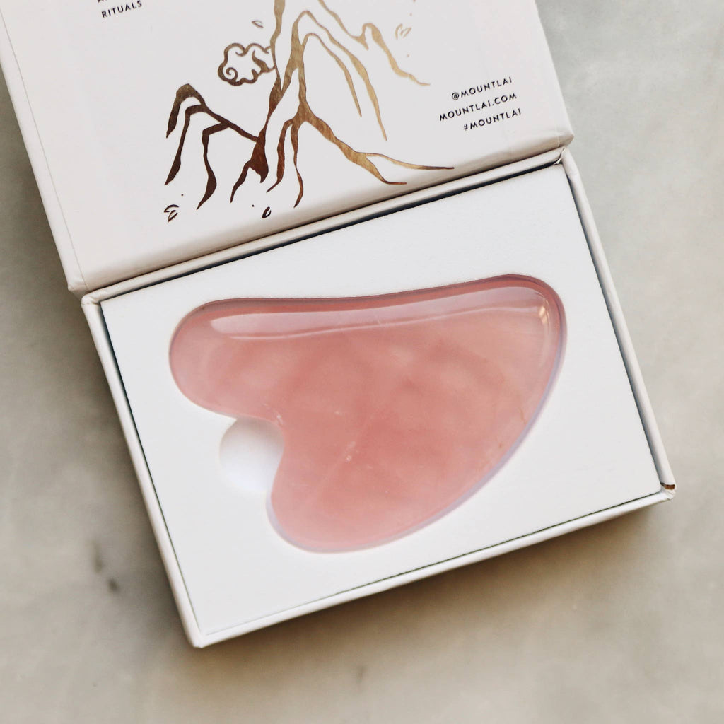 The Rose Quartz Gua Sha Facial Lifting Tool