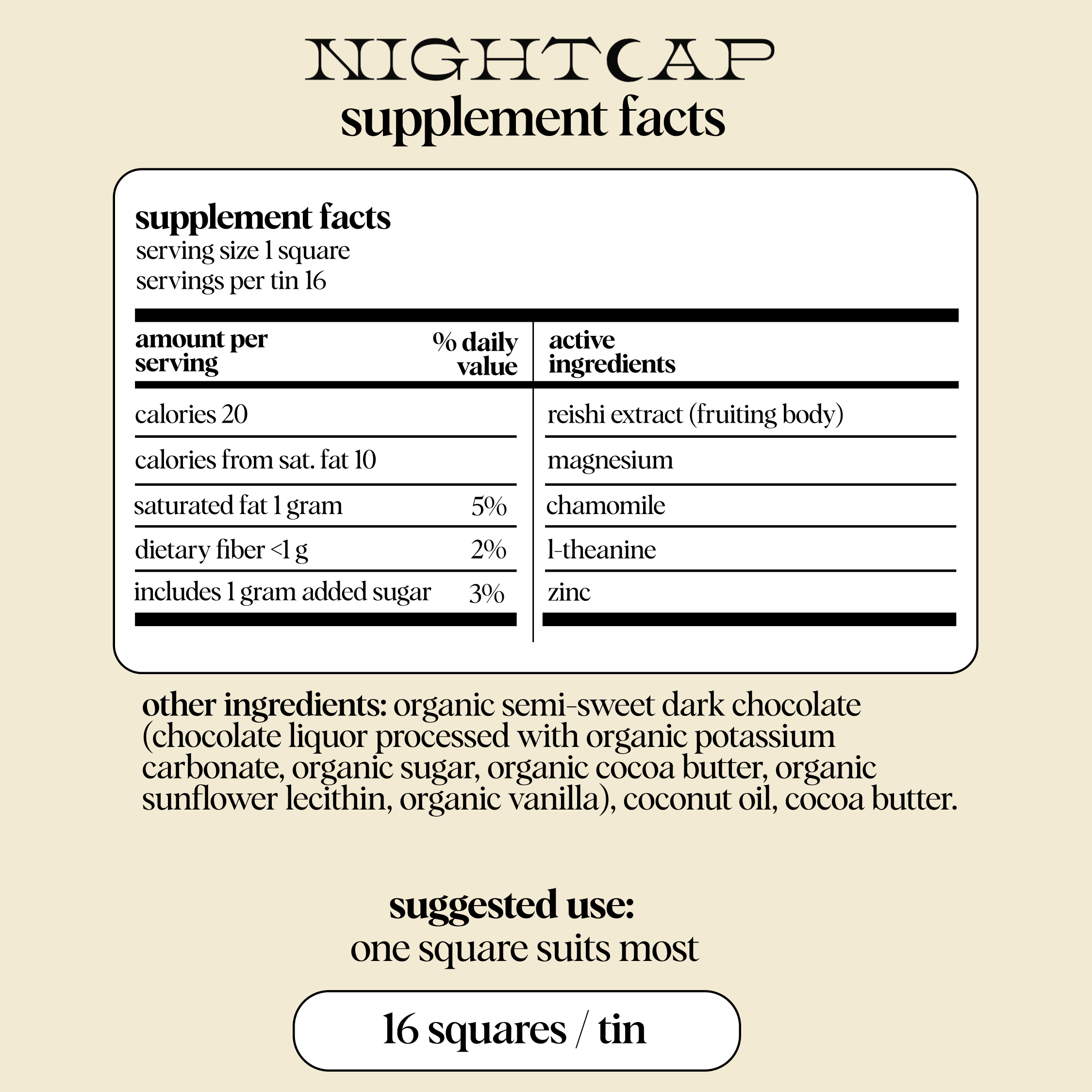 Nightcap — Alice mushroom chocolates for deep sleep