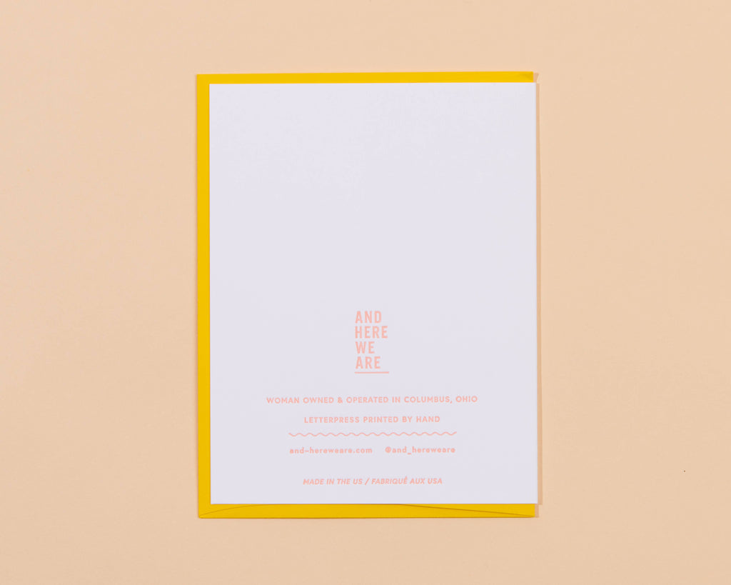 Thank You X3 Letterpress Greeting Card: Single Card