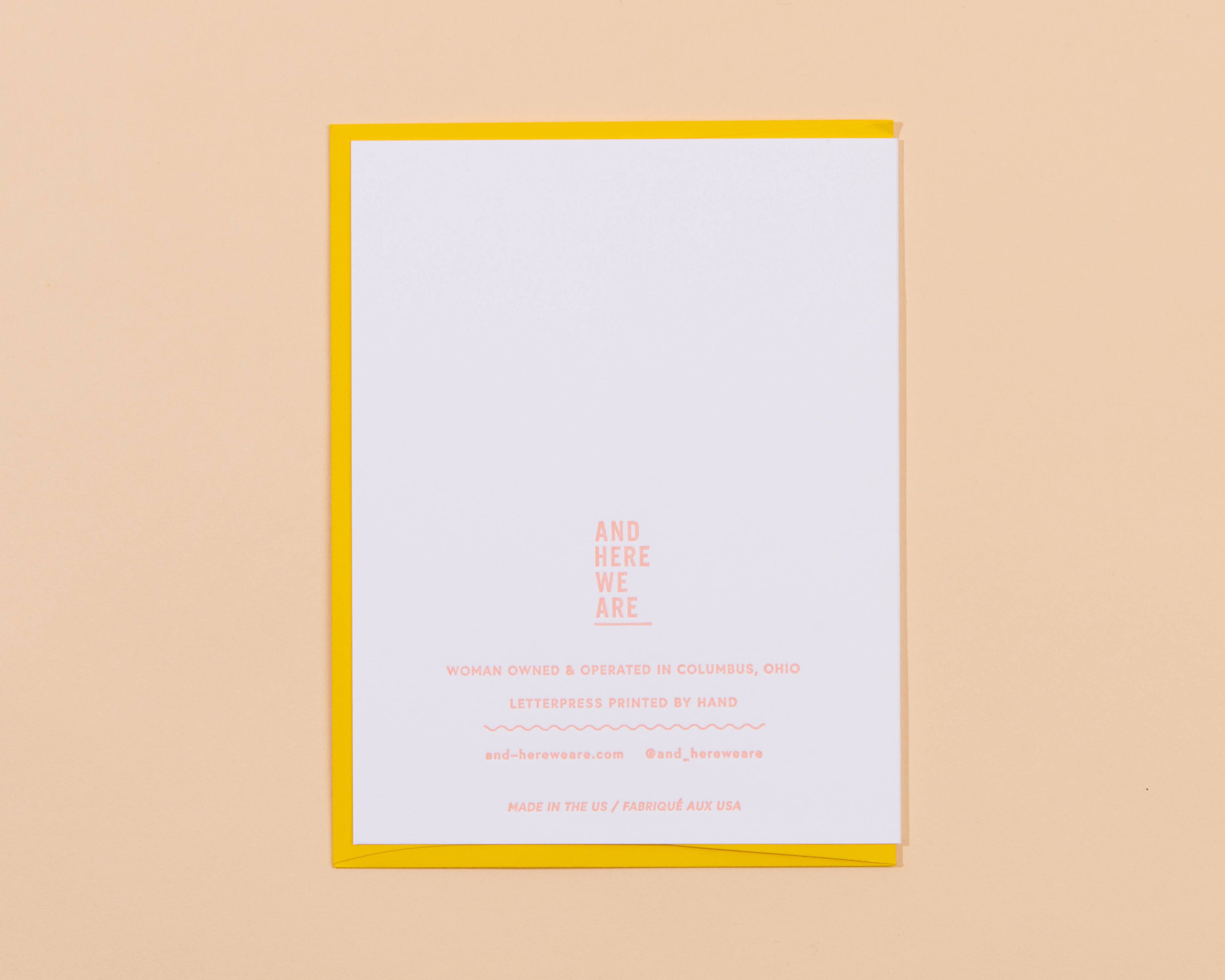 Thank You X3 Letterpress Greeting Card: Single Card