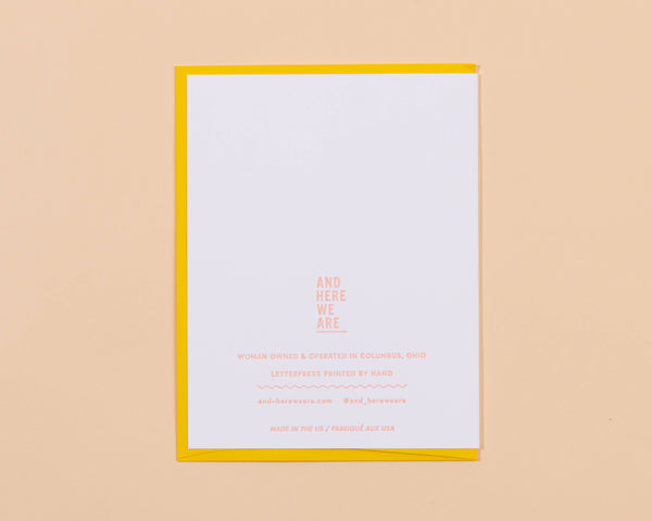 Thank You X3 Letterpress Greeting Card: Single Card