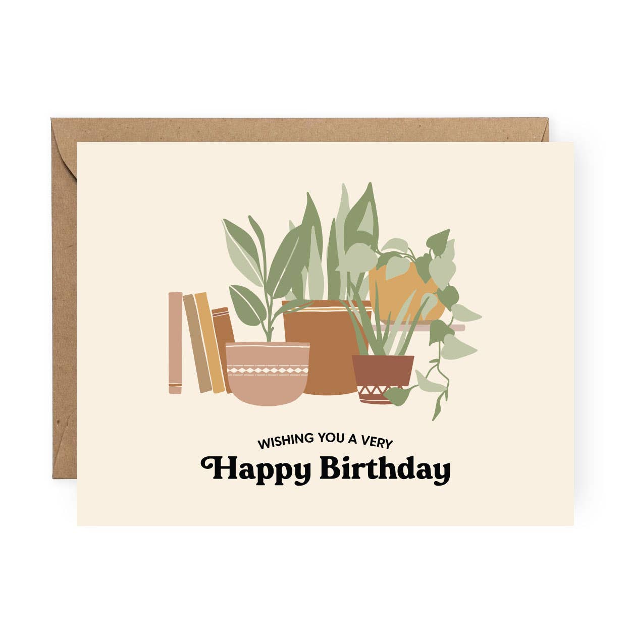 Wishing You a Very Happy Birthday Plant Greeting Card