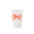 Red Bow 18 oz Plastic Cups (24 pcs)