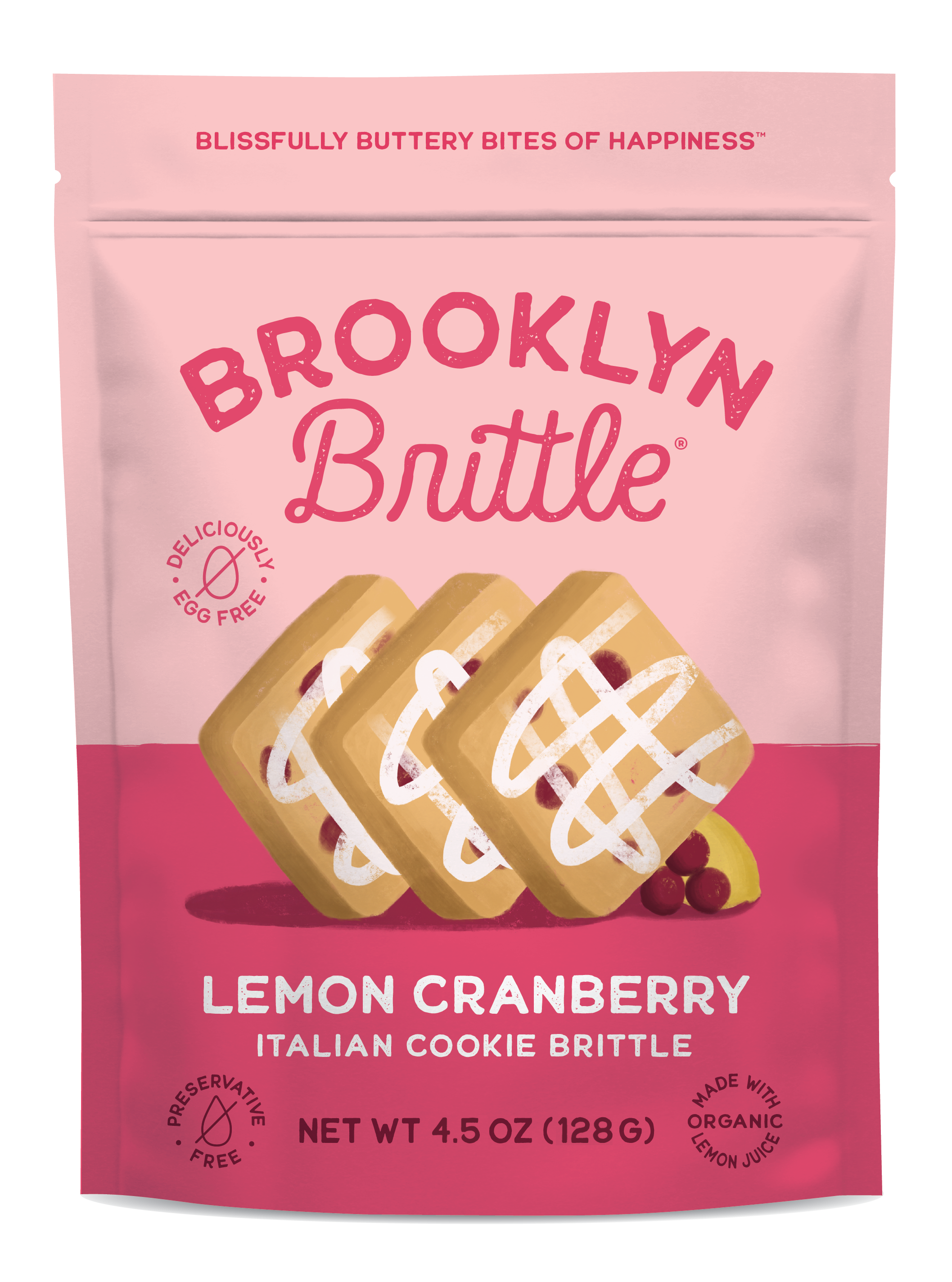 Lemon Cranberry Cookie Brittle