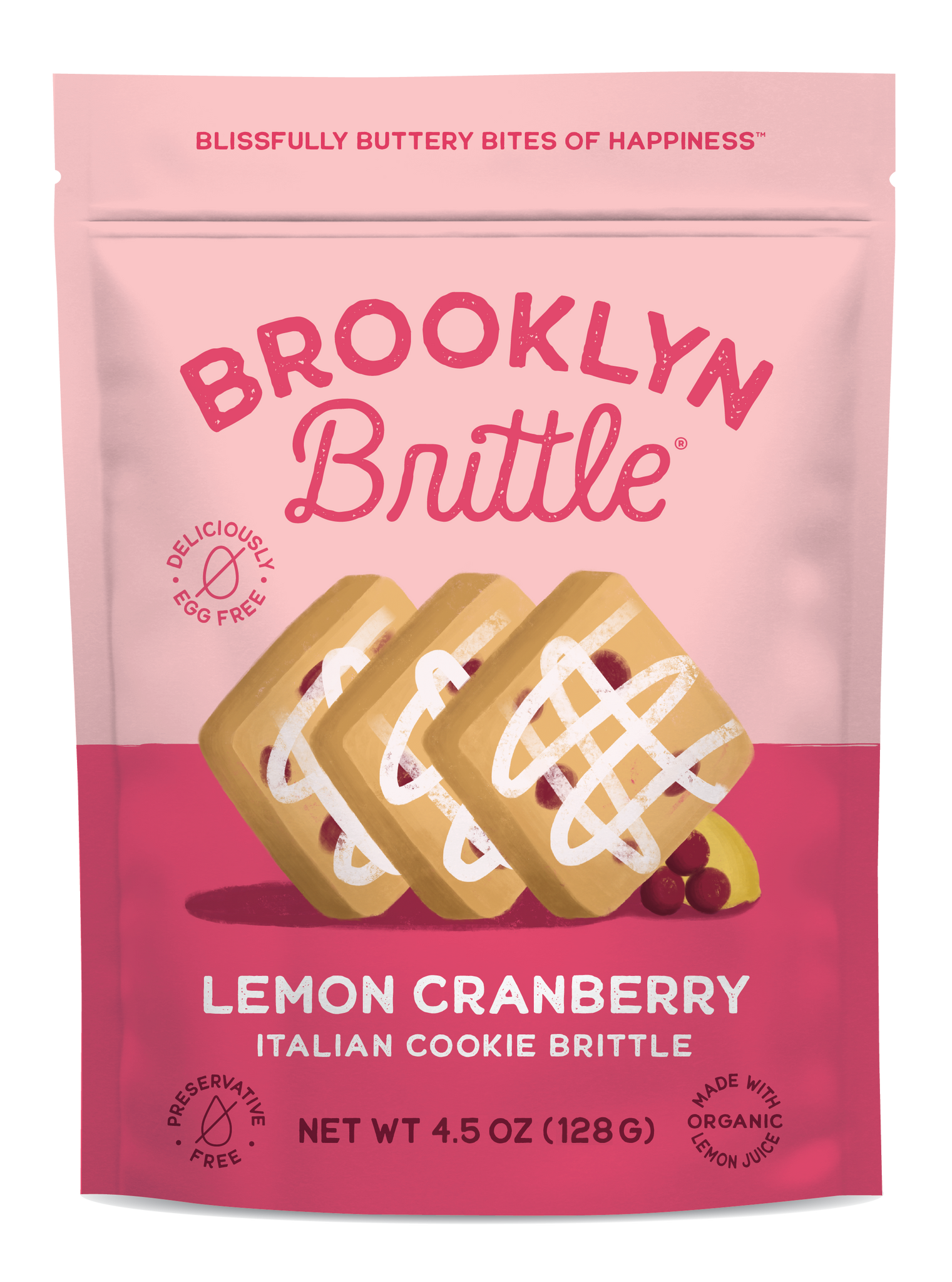 Lemon Cranberry Cookie Brittle