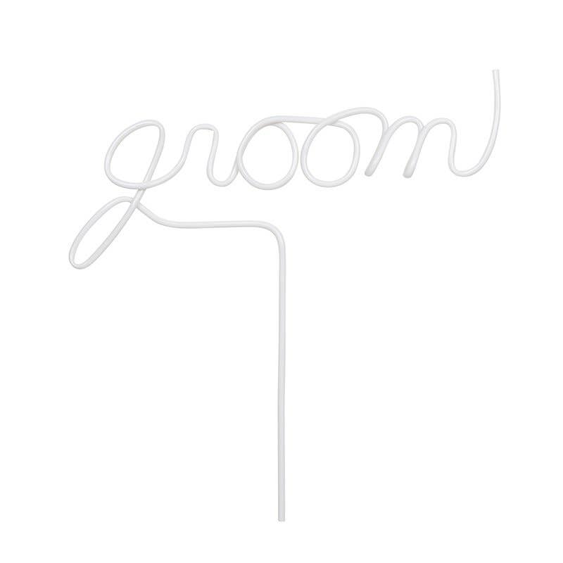 Groom Straw White