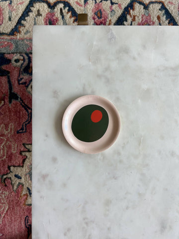 Pimento Olive Illustrated Catchall Trinket Dish