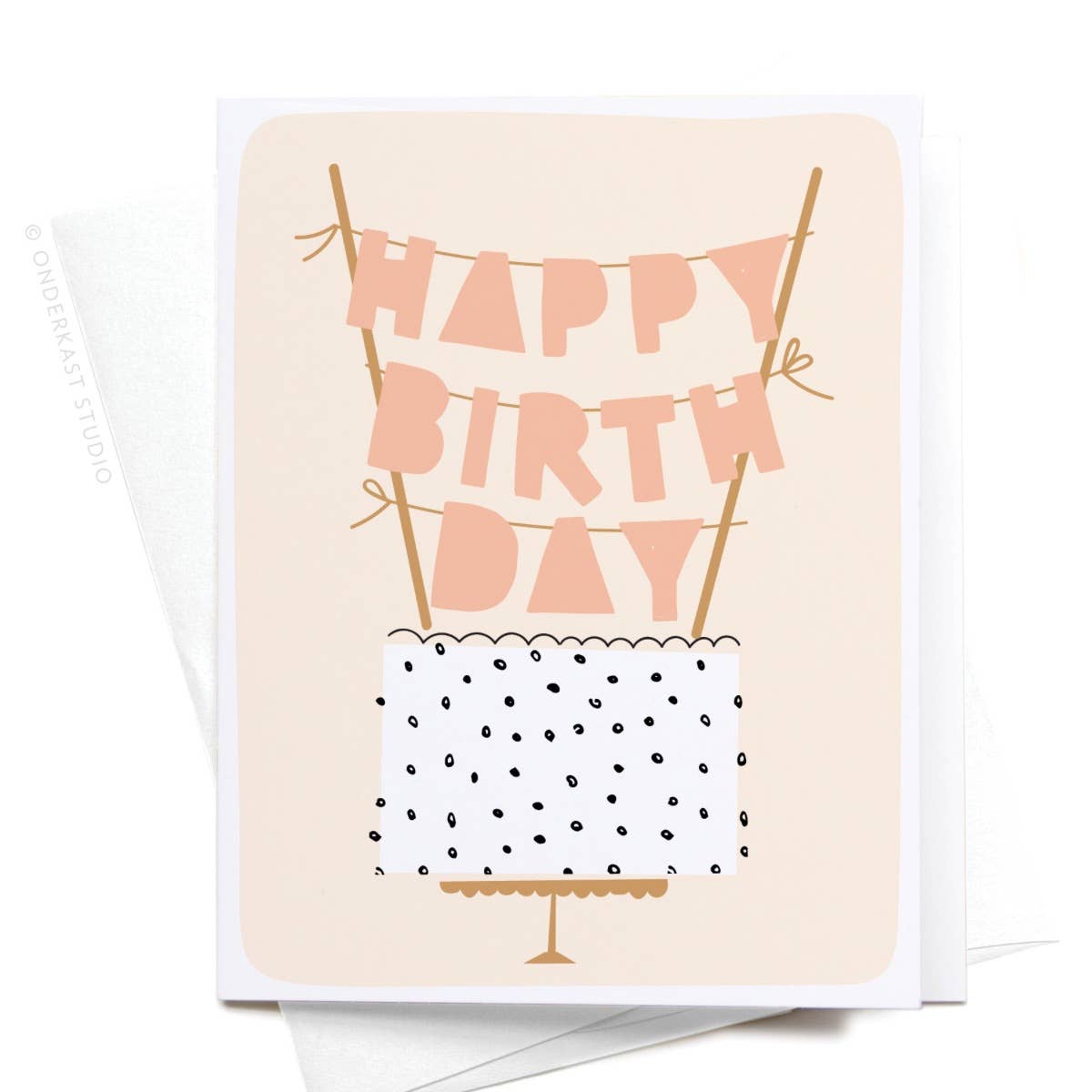 Happy Birthday Cake Topper Greeting Card