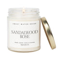 Sandalwood Rose Soy Candle - Clear Jar - 9 oz