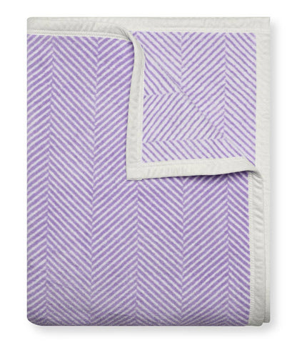Harborview Herringbone Lavender Blanket