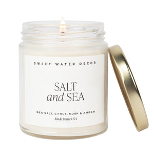 *NEW* Salt and Sea Soy Candle - Clear Jar - 9 oz