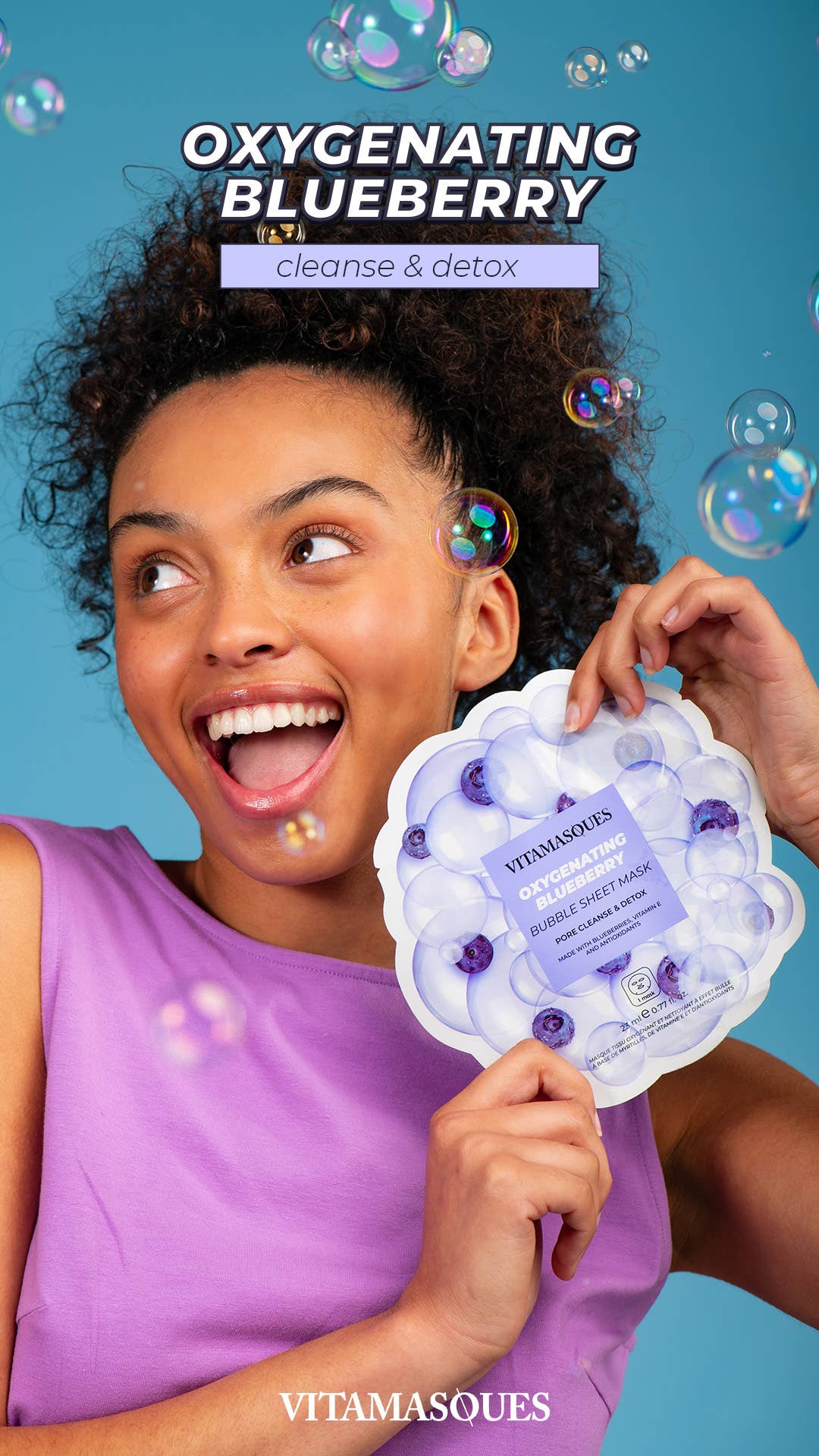Oxygenating Blueberry Bubble Sheet Mask