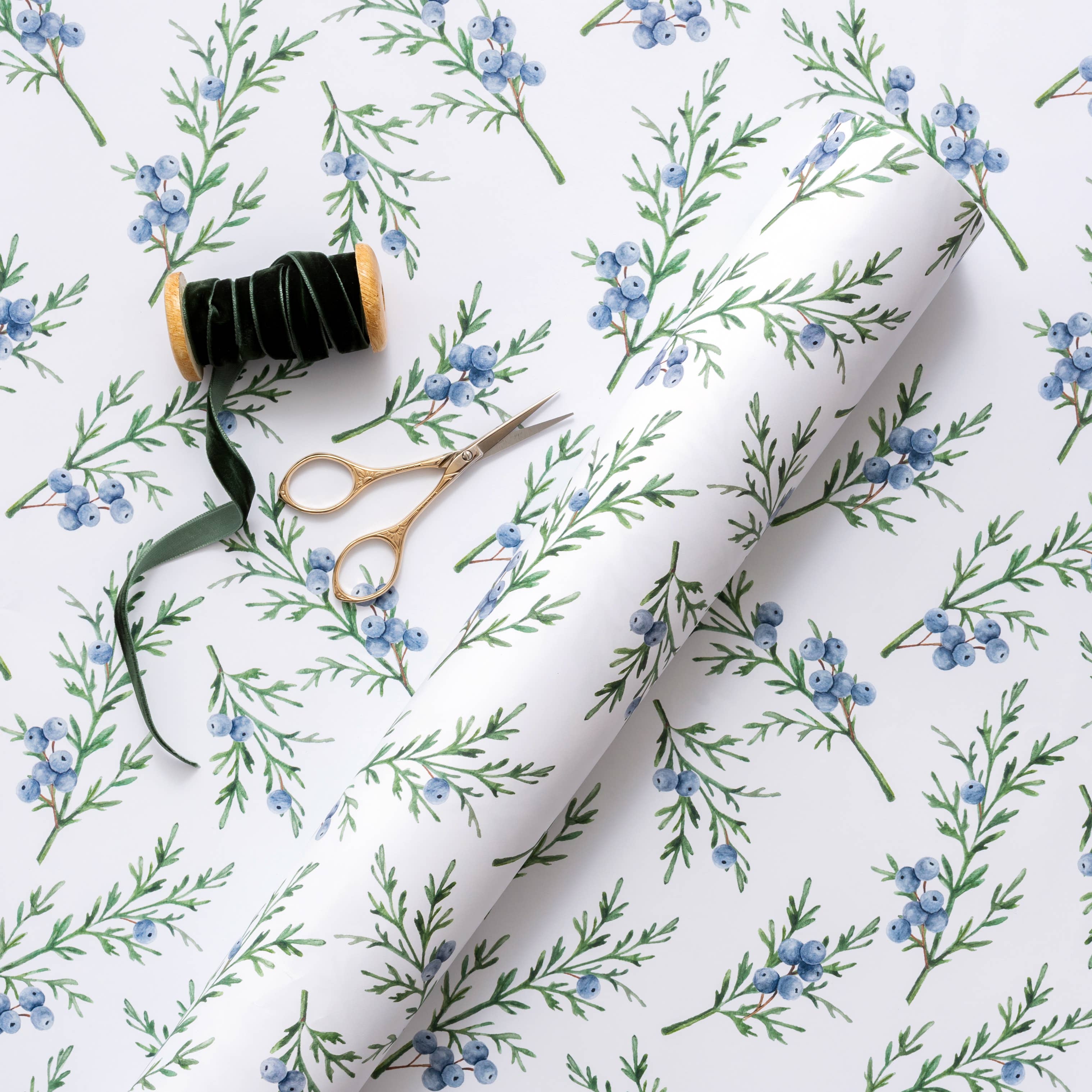Juniper Berry Winter Gift Wrap | Wrapping Paper SHEET