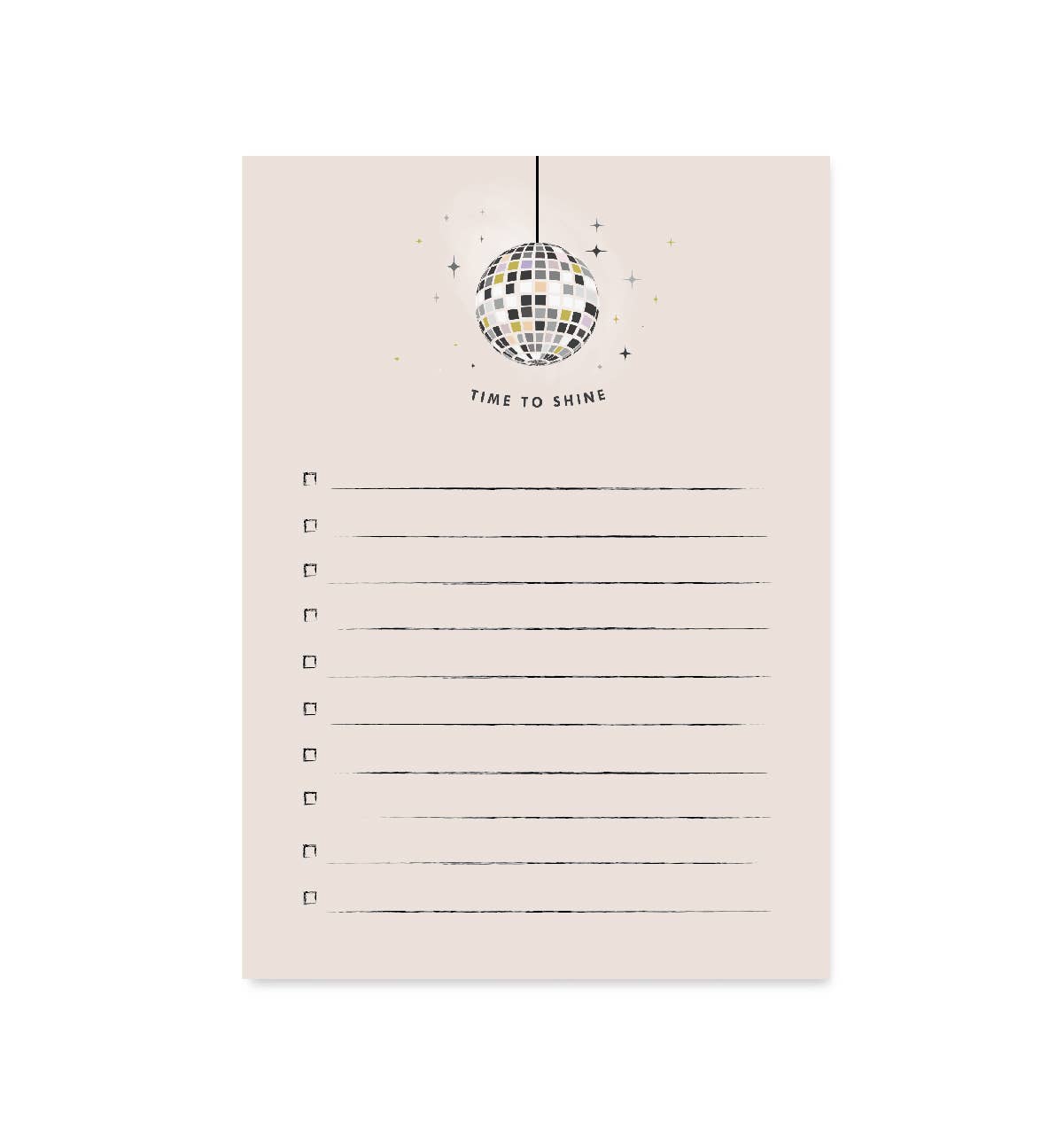 Time to shine Disco Ball notepad