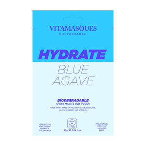 Hydrate Blue Agave Biodegradable Mask