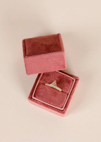 Velvet Jewelry Box - Square - Dusty Rose: Dusty Rose