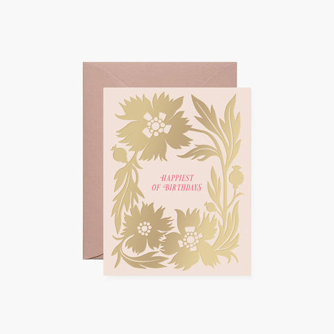 GOLD POPPIES BIRTHDAY | greeting card