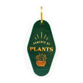 Powered by Plants Motel Key Tag | Green with Gold Foil