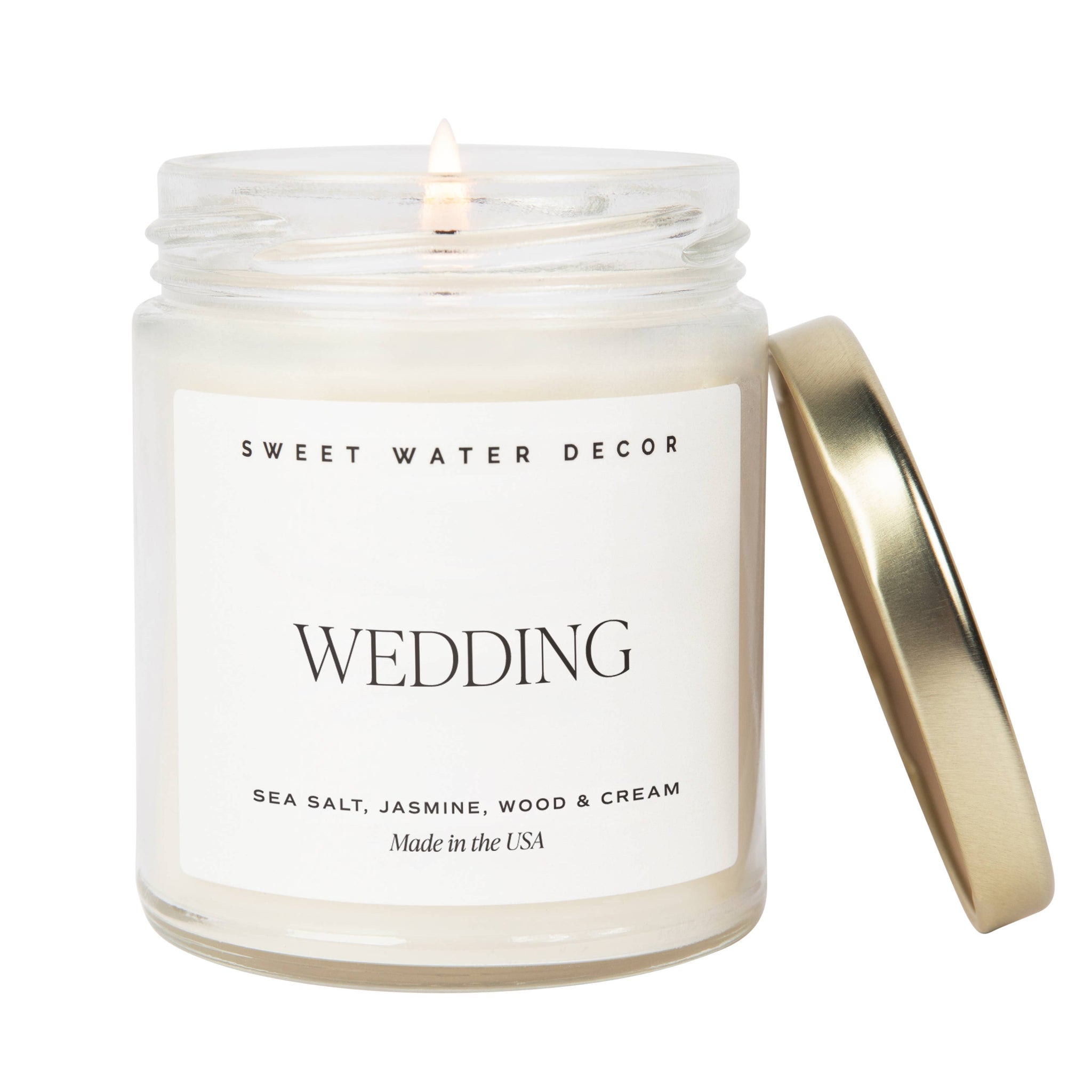 Wedding Soy Candle - Clear Jar - 9 oz