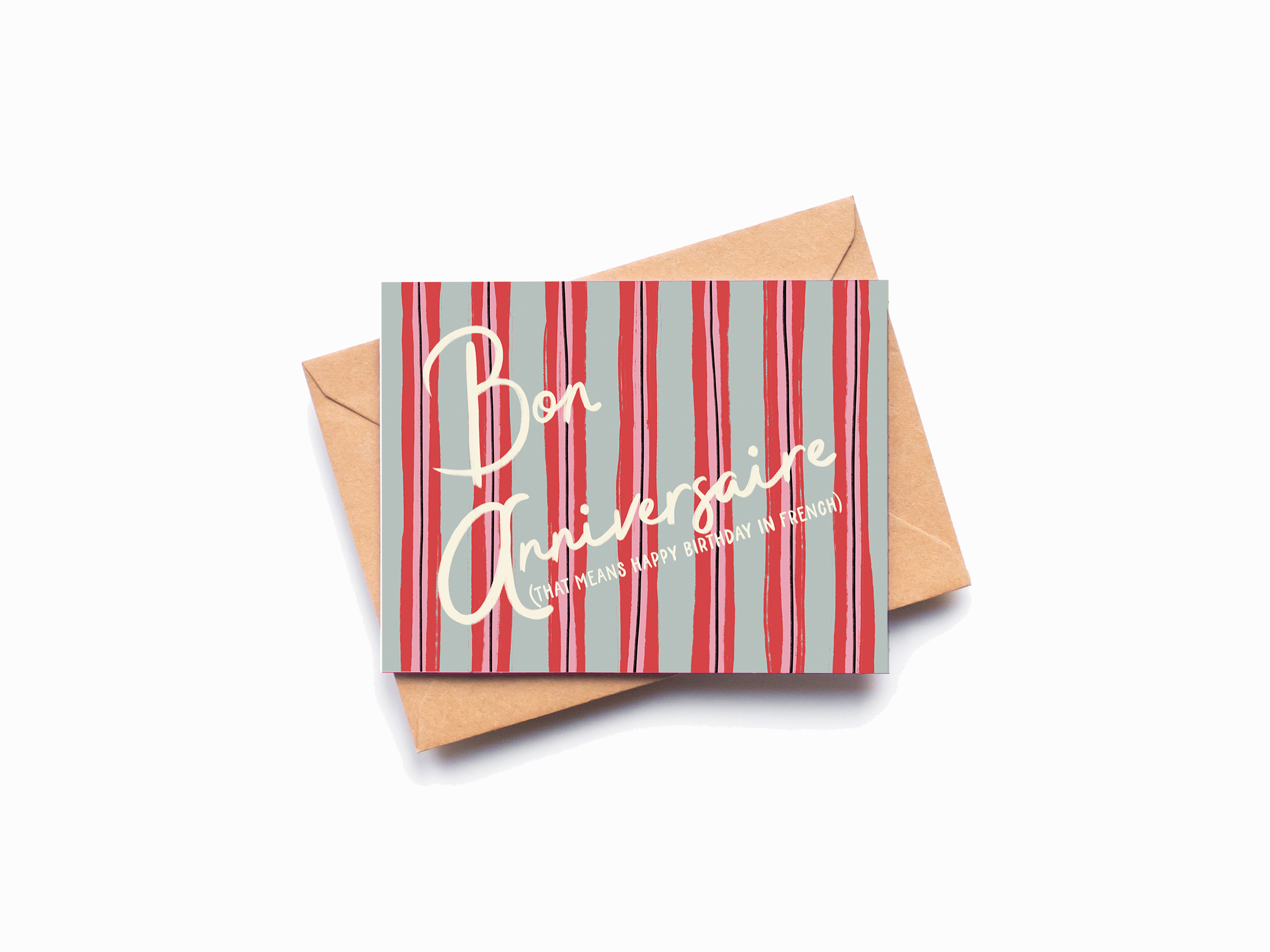 Bon Anniversaire Birthday Card