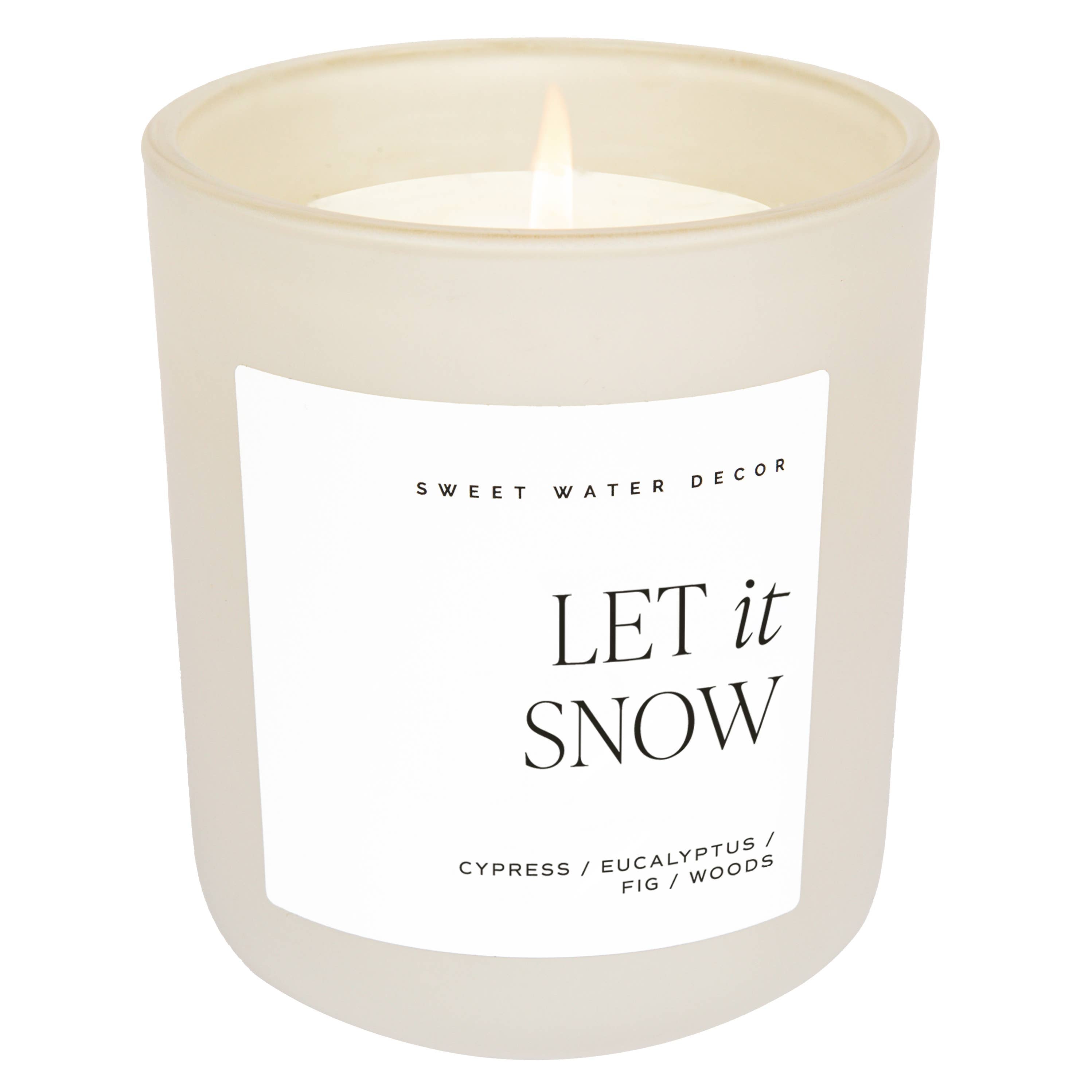 Let It Snow 15 oz Soy Candle, Matte Jar - Home Decor