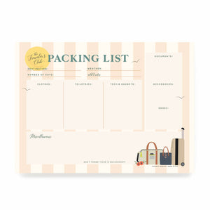 Traveler's Packing ListNotepad