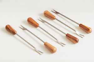 Italian Olivewood Aperitivo Forks - Set of 6 Forks