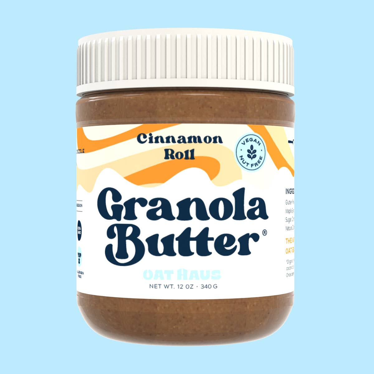 Cinnamon Roll Granola Butter | Nut-free, Vegan, GF Spread