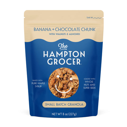 NEW FLAVOR! Banana + Chocolate Chunk Granola - 8oz Bag