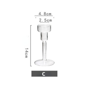 Vintage Style Glass Candlestick Holder